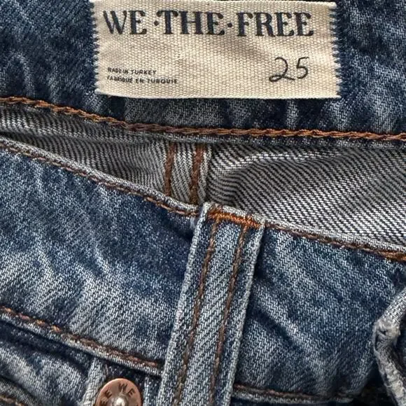 We The Free Old West Slouchy High Rise Wide Leg Jean Size 25 - Picture 6 of 7